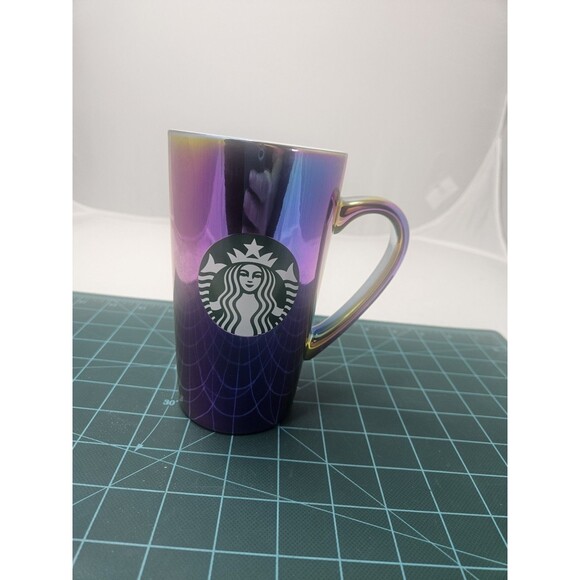 Starbucks 2022 Iridescent Rainbow Oil Slick 16oz Tall Ceramic Coffee Mug - Picture 1 of 6